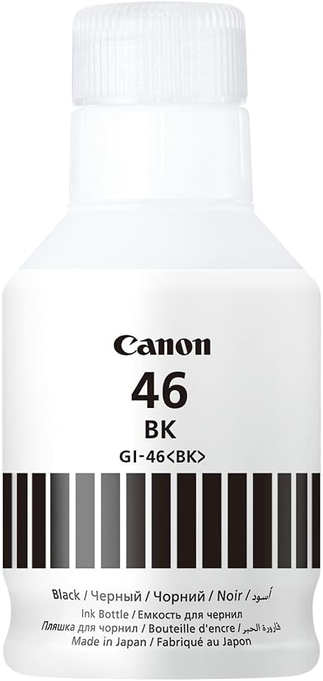 CANON GI-46 PGBK, High Yield, Black Ink Bottle, Prints Up to 6,000 Pages, 170 ml