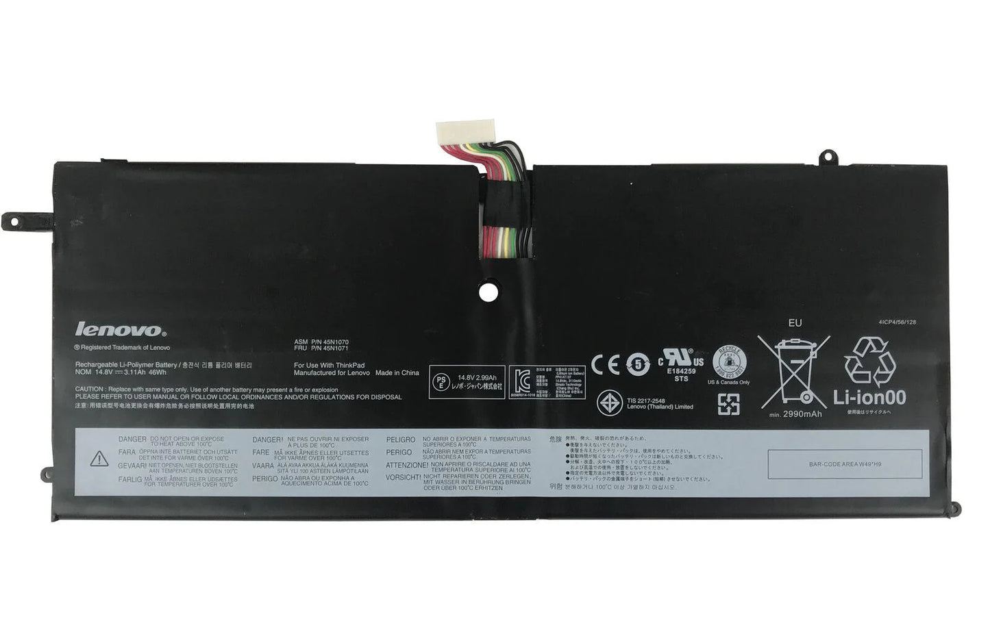 Original Lenovo ThinkPad New X1 Carbon, 45N1070, 45N1071 Laptop Battery