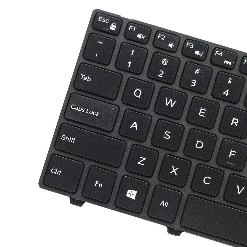 Laptop Keyboard Compatible for Dell In 3551 3552 3559 3565 3567 3551 3558 5566 Without Backlite , Wired, Black