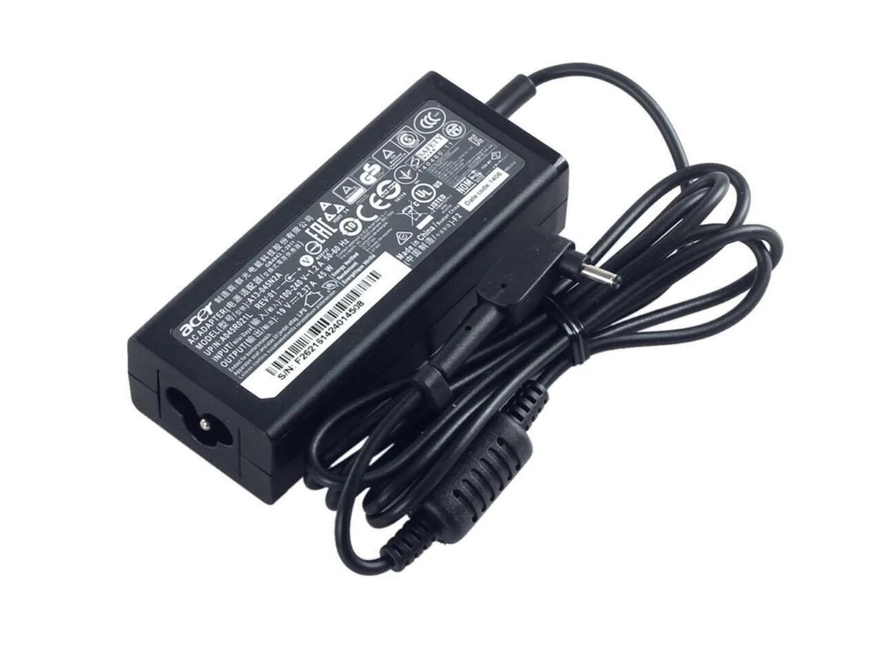 Original 45W Acer Aspire 3 A315-31-P5M0, 19V 2.37A 3.0mm*1.0mm Pin Laptop Charger AC Adapter