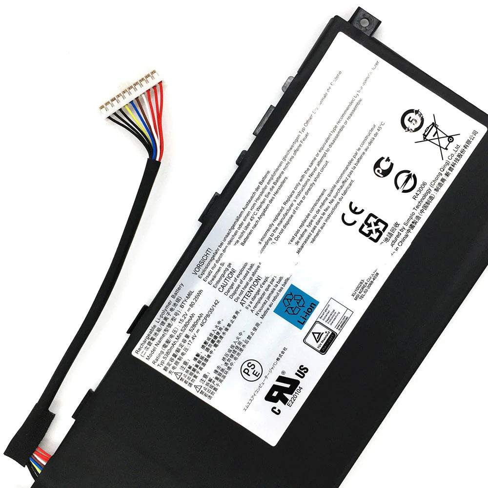 Original MSI 8RF GS65 PS42 8RB PS63 PS63 8RC MS-16Q3 15.2V 5380mAh 80.25Wh BTY-M6L Laptop Battery