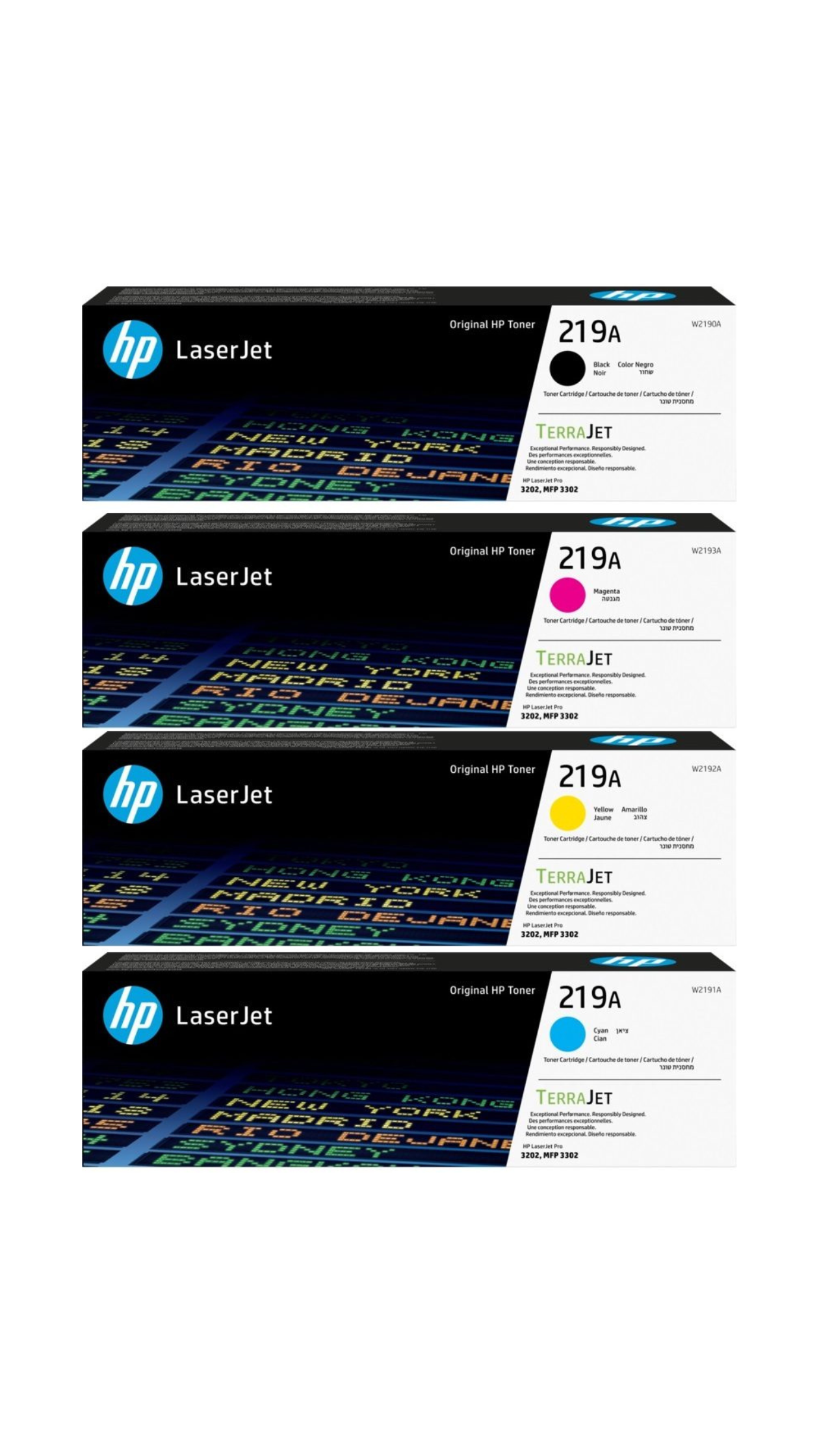 HP 219A Full Set Original Standard Capacity Toner Cartridges (4 Pack)