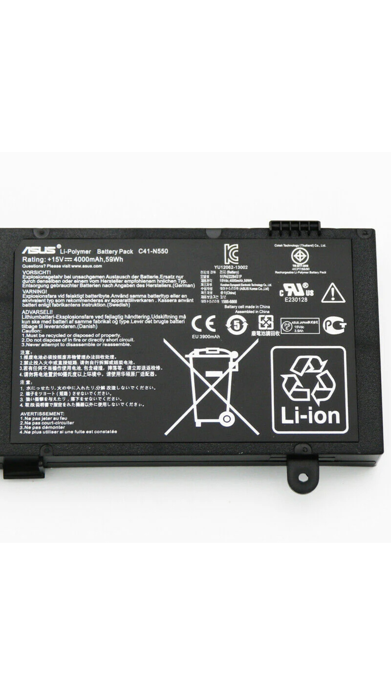 Genuine Asus C41-N550 Laptop Battery for Asus N550J, G550J Series C41N550