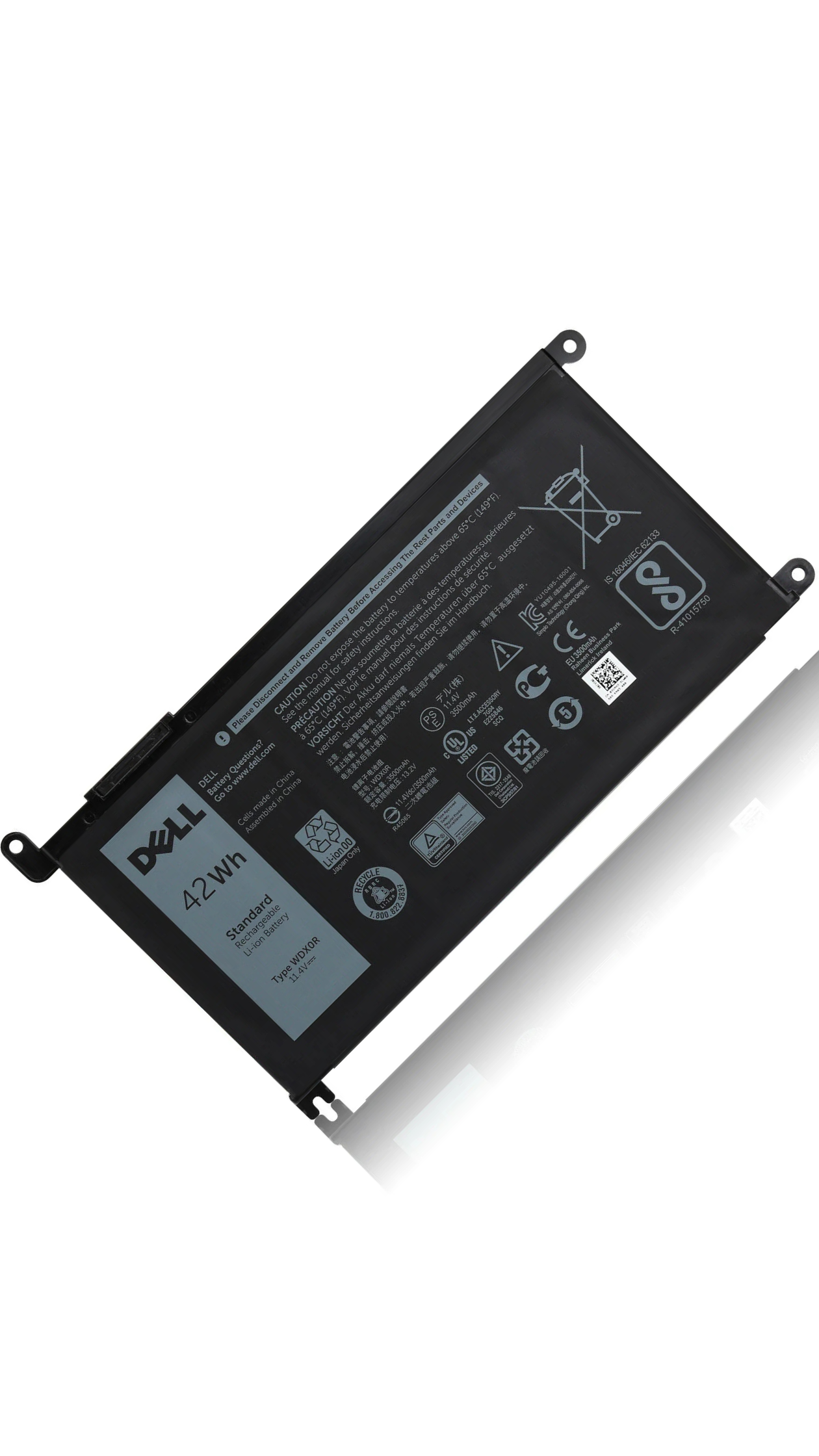 Original Dell Inspiron 13 WDXOR P75G001 P69G P69G001 P66F001 7579 7569 P58F and Inspiron 17 5765 5767 42Wh 4-cell 11.4V Battery