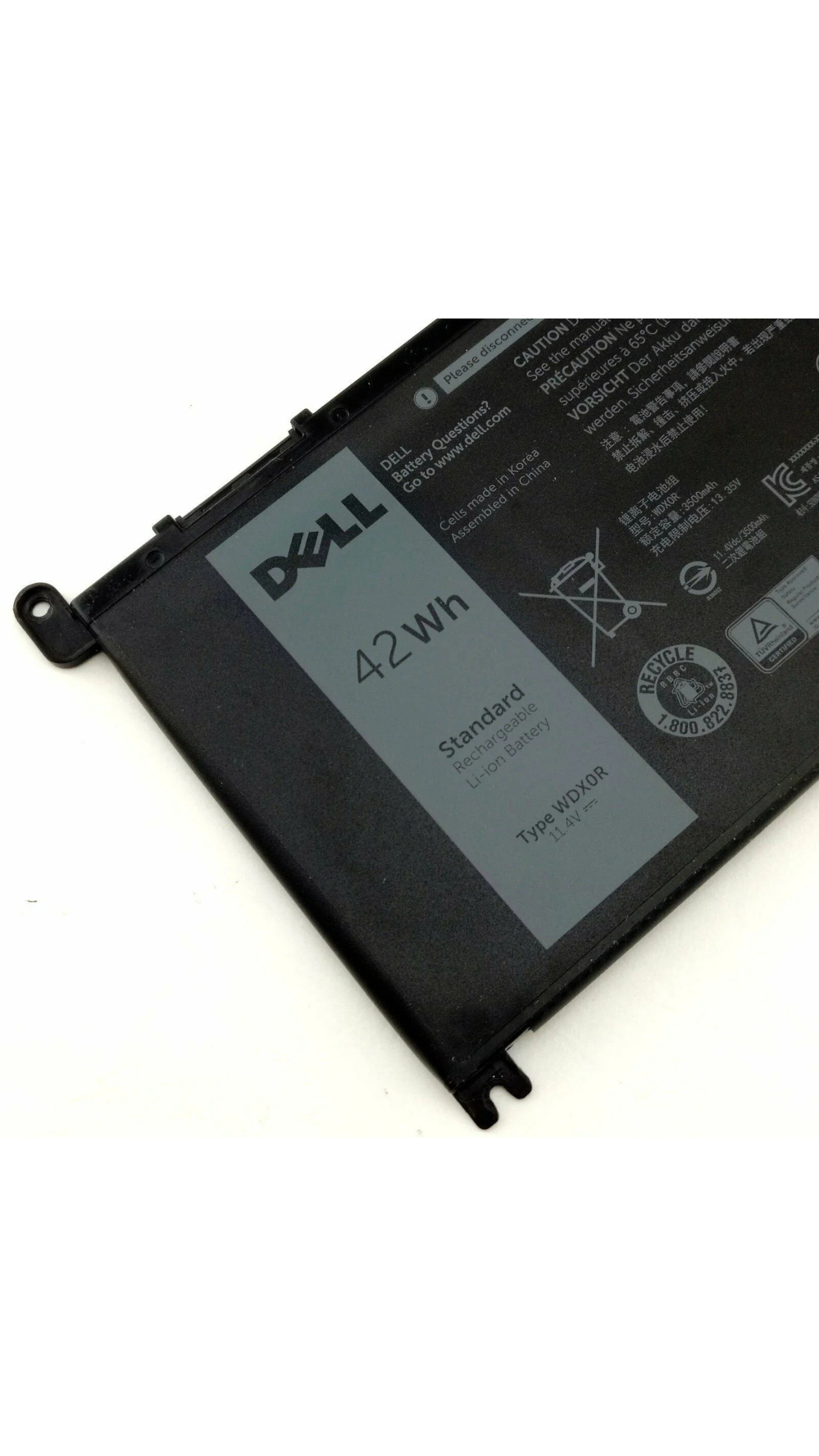 Original Dell Inspiron 13 WDXOR P75G001 P69G P69G001 P66F001 7579 7569 P58F and Inspiron 17 5765 5767 42Wh 4-cell 11.4V Battery