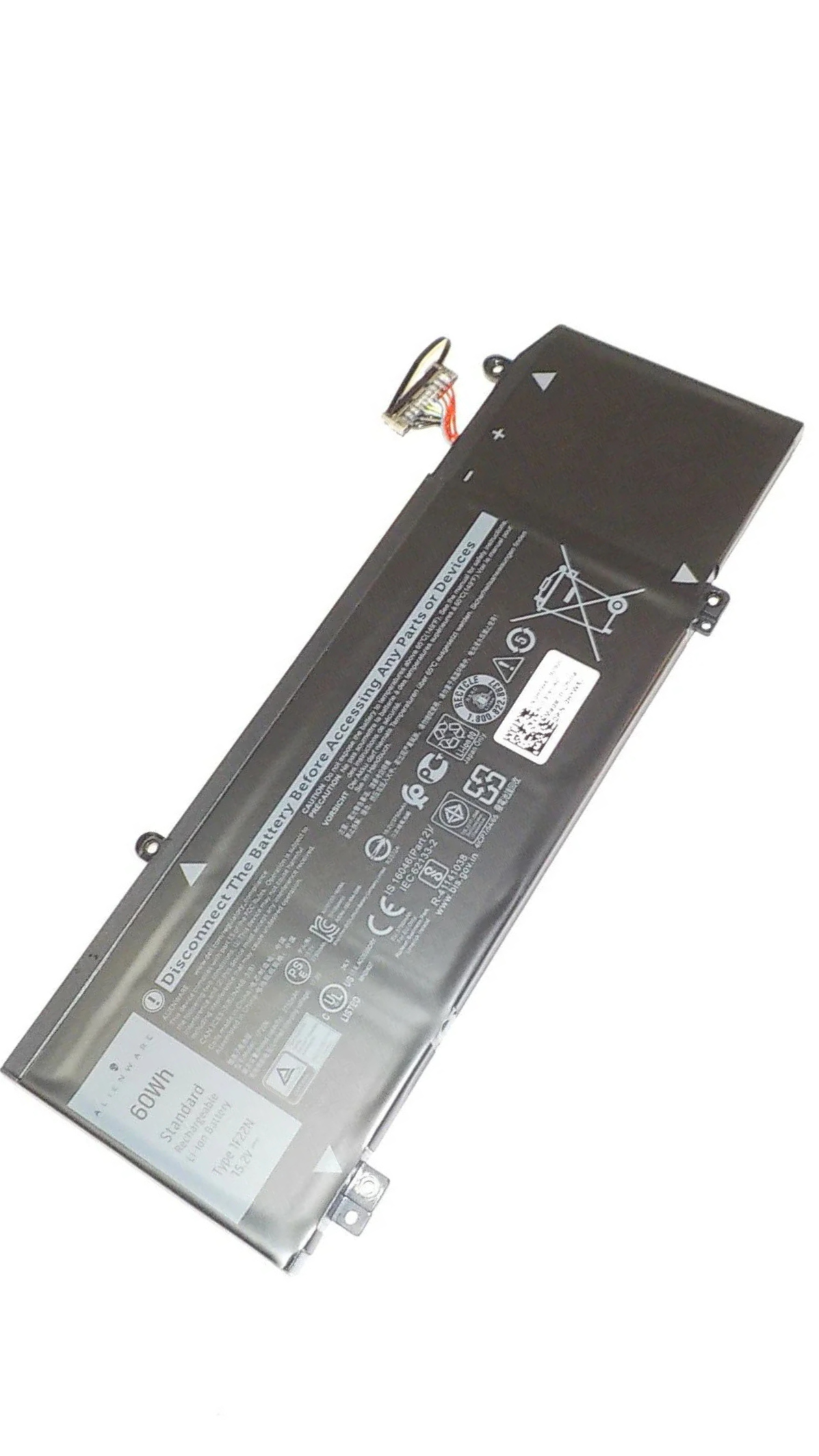 NEW 60Wh Original OEM Dell Alienware M15/M17 4-cells Laptop Battery - 1F22N