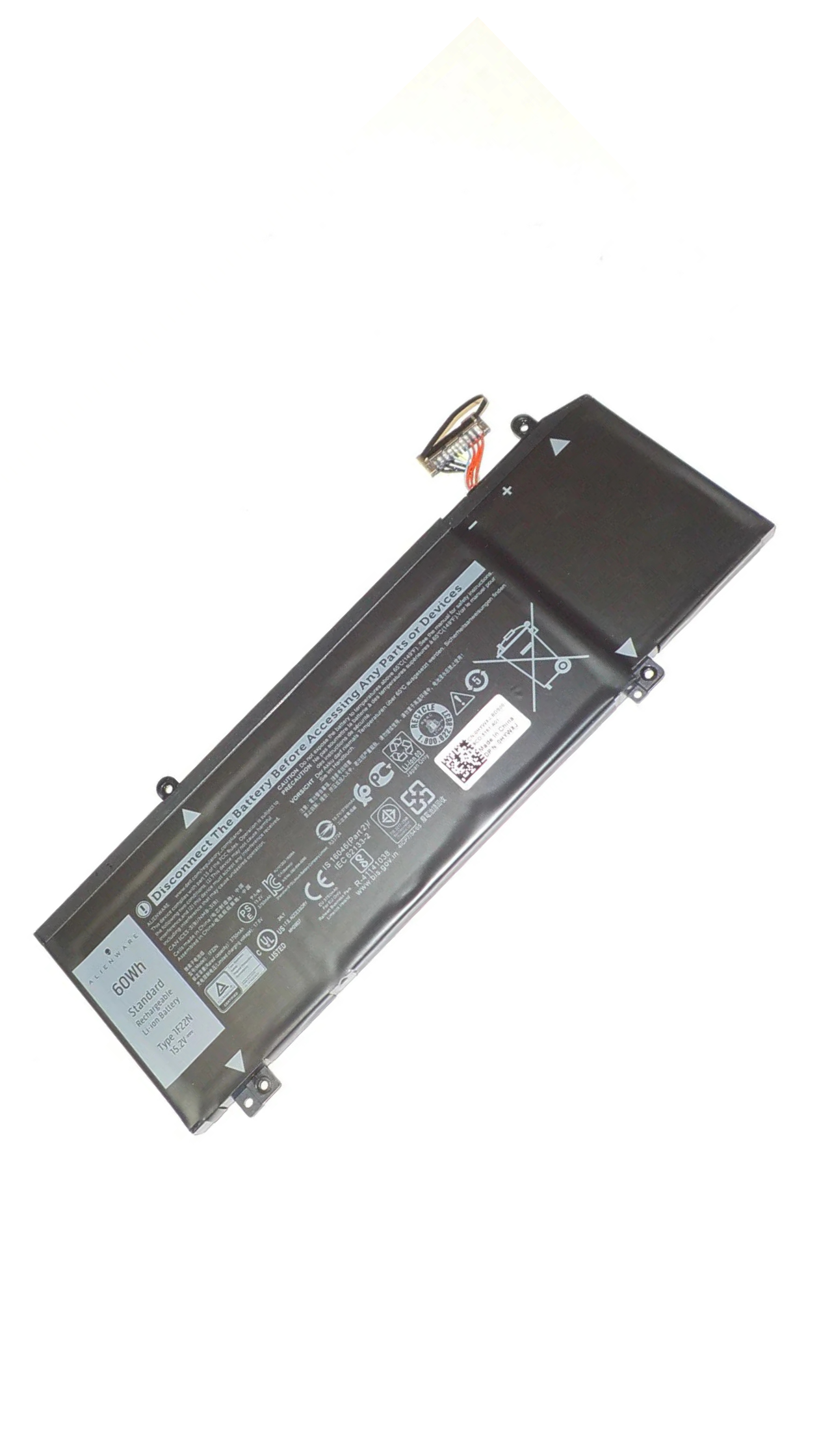 NEW 60Wh Original OEM Dell Alienware M15/M17 4-cells Laptop Battery - 1F22N