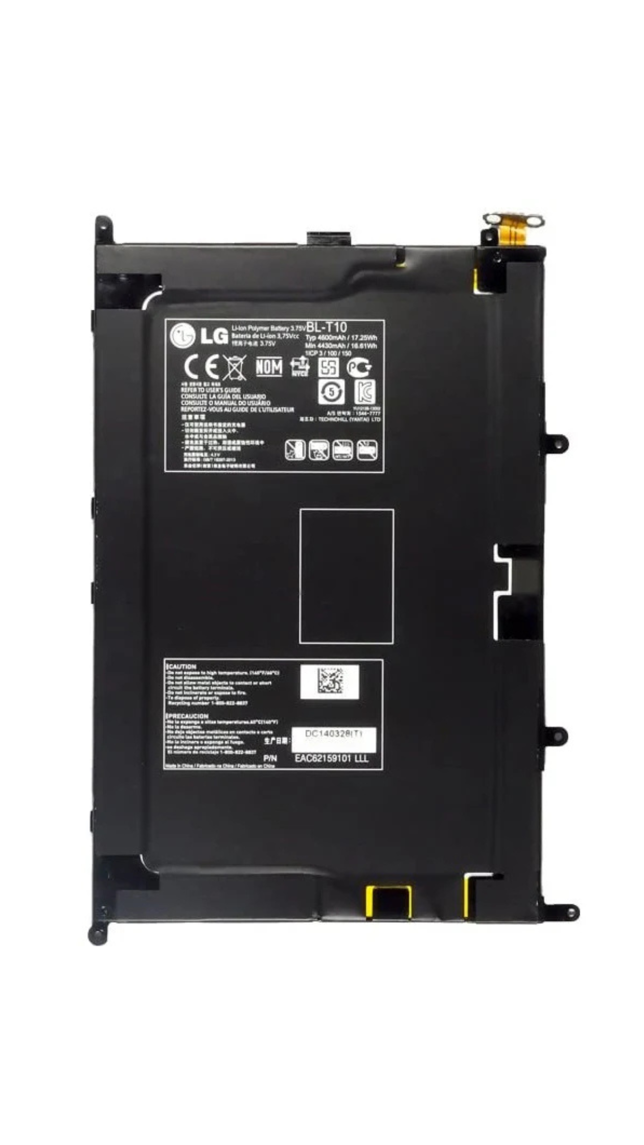 Genuine LG G Pad 8.3 in Table V500 VK810 BL T10 3.75V 17.25Wh 4600mAh BL-T10 Laptop Battery