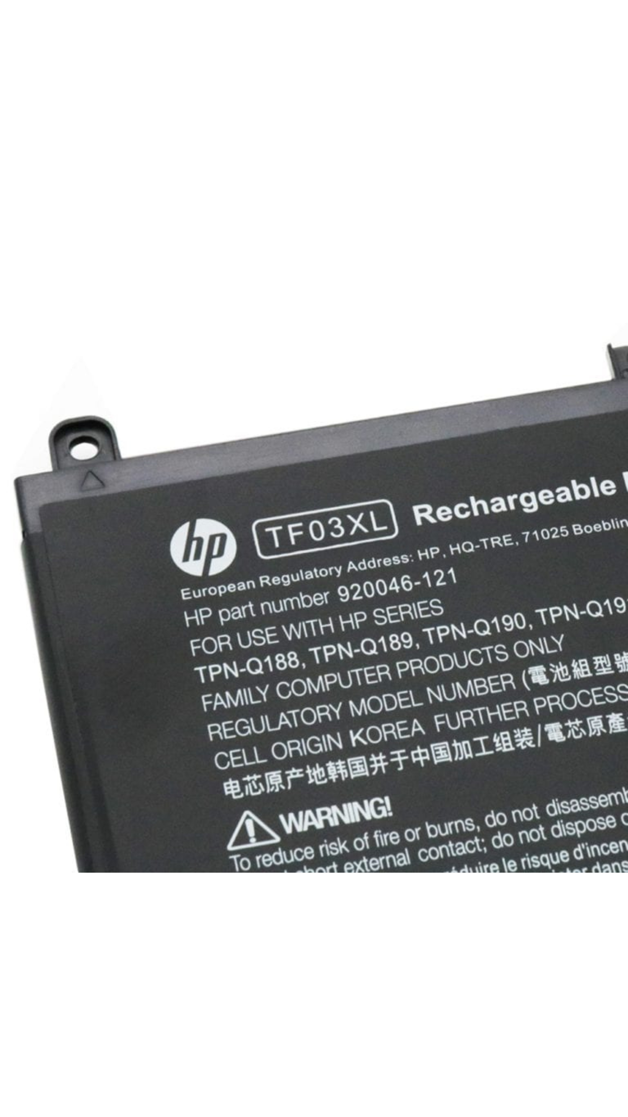 Original TF03XL, HT03XL HP Pavilion 14-CF, 14-CK, 14-BK, 14-BF, 15-CS, 15-CW, 15-DA, 15-DB, 15-DQ, 17-BY, 14-CM Laptop Battery