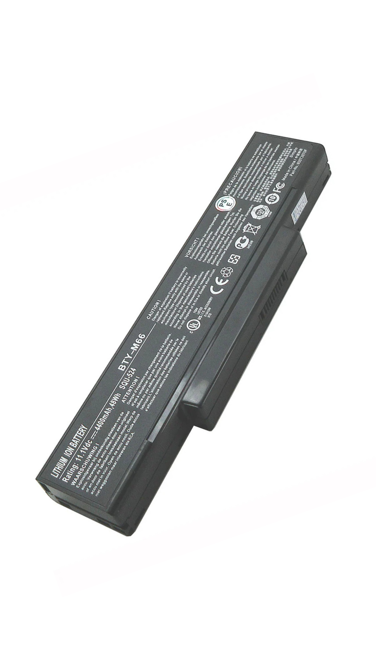 BTY-M66 MSI CLEVO Advent 5401,Advent 7093,Advent 7107,Advent 7111,Advent 8315,ERC430 Laptop Battery