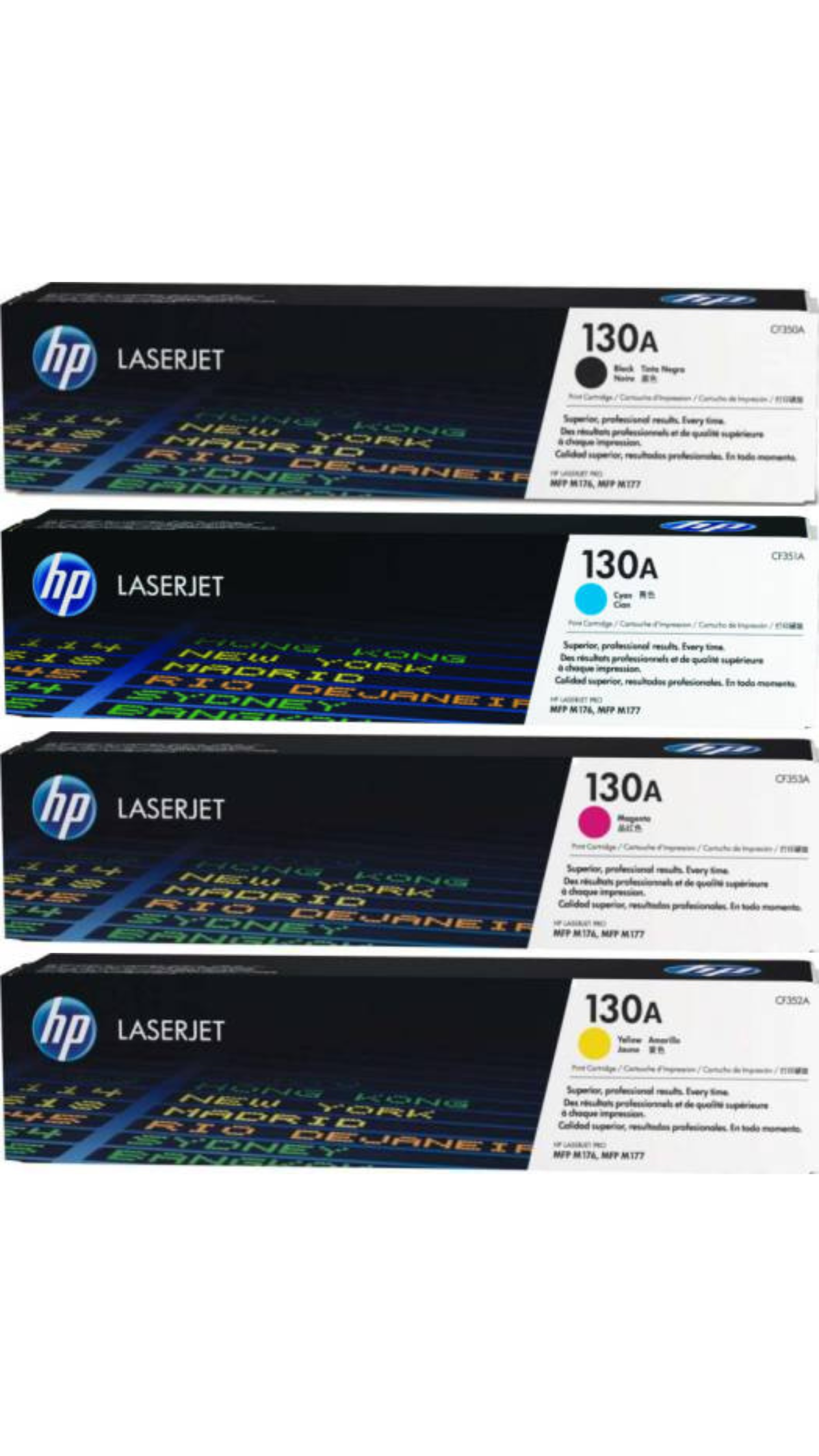 130A Set | CF350A, CF351A, CF352A, CF353A | Original Toner Cartridge Black/Cyan/Yellow/Magenta