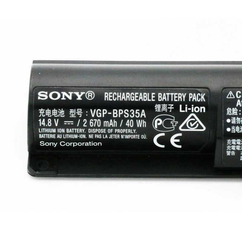 40wh Original VGP-BPS35A BPS35A Sony 14E 15E SVF1421V3CB SVF143A1RT Laptop Battery