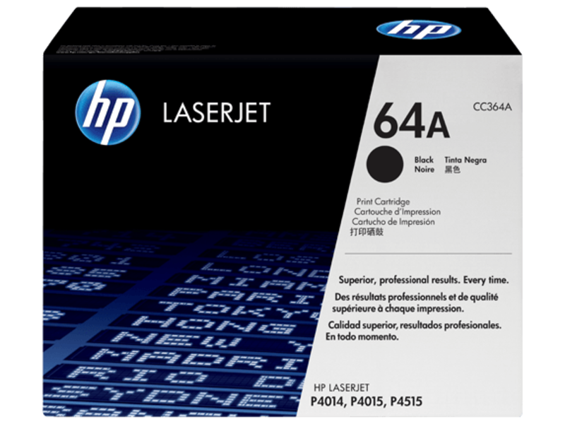 HP 64A Original LaserJet Toner Cartridge, Black - CC364A