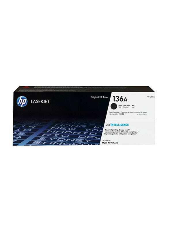 HP 136A Black Original LaserJet Toner Cartridge, W1360A