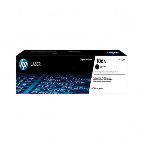 HP 106A Black Laser Toner Cartridge, W1106A