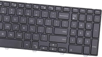 Laptop Keyboard Compatible for Dell In 3551 3552 3559 3565 3567 3551 3558 5566 Without Backlite , Wired, Black