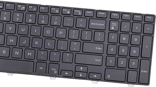 Laptop Keyboard Compatible for Dell In 3551 3552 3559 3565 3567 3551 3558 5566 Without Backlite , Wired, Black