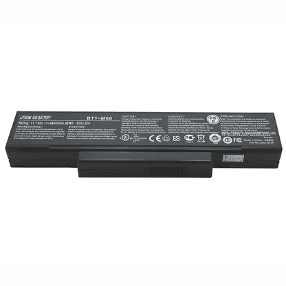 BTY-M66 MSI CLEVO Advent 5401,Advent 7093,Advent 7107,Advent 7111,Advent 8315,ERC430 Laptop Battery