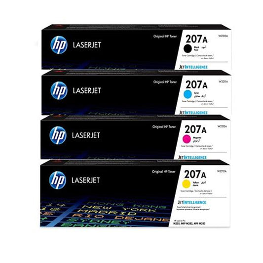 Hp 207A Full Set Original Standard Capacity Toner Cartridges 4 Pack Black,Cyan,Yellow,Magenta