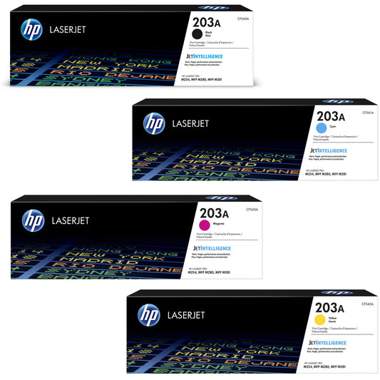 HP 203A Toner Cartridge Multipack (B/C/M/Y), HP Laser Jet Pro MFP M281fdw toner CF540A