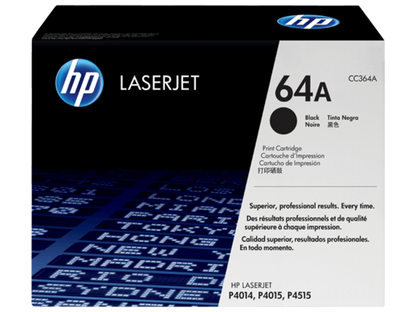 HP 64A Original LaserJet Toner Cartridge, Black - CC364A
