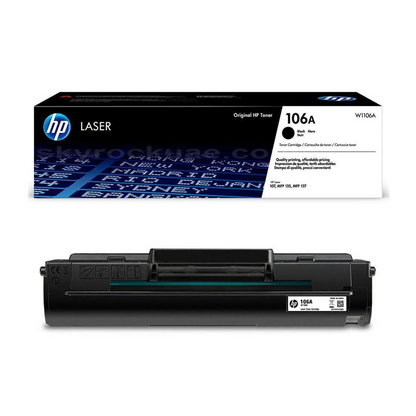 HP 106A Black Laser Toner Cartridge, W1106A